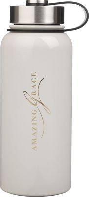 Amazing Grace White Crown of Thorns Stainless Steel Water Bottle