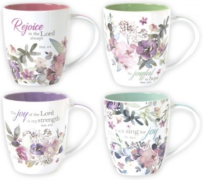 Floral Inspirations Four piece Coffee Mug Set
