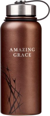 Amazing Grace Metallic Brown Crown of Thorns Stainless Steel Water Bottle