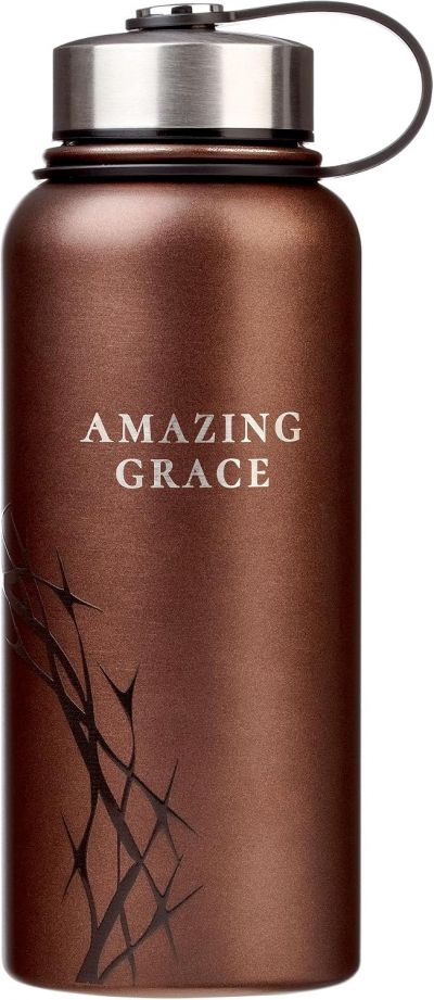 Amazing Grace Metallic Brown Crown of Thorns Stainless Steel Water Bottle