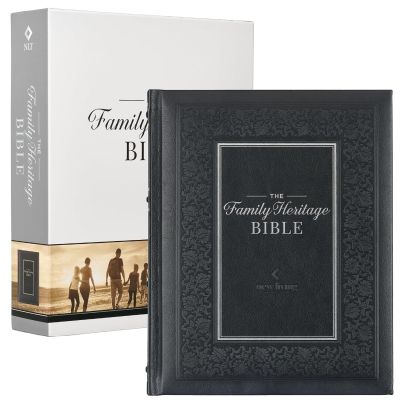 Black Faux Leather Hardcover Family Heritage Bible