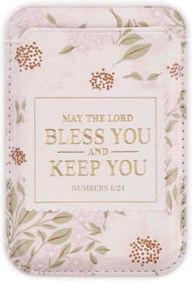 Bless and Keep You Blush Bloom Faux Leather Phone Wallet  Numbers 6 24