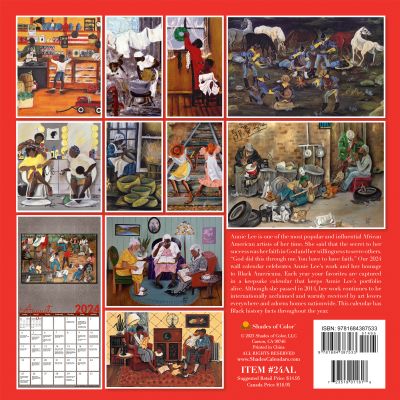 Niyae.com: The Art of Annie Lee 2024 Black Art Wall Calendar