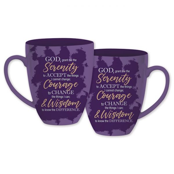 Purple Serenity Prayer Mug