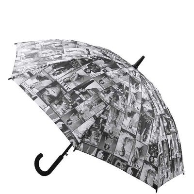 Michelle Obama Black and White Magazine Print Umbrella